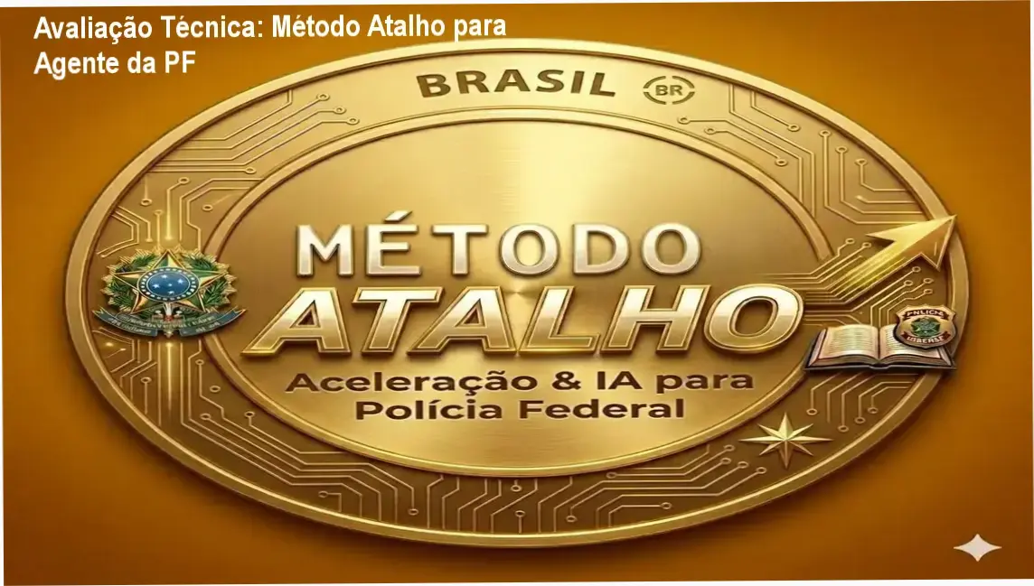 Capa do curso Método Atalho — Agente da Polícia Federal, destacando IA e Engenharia Reversa