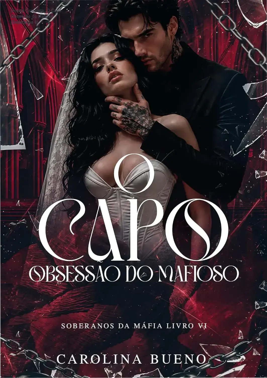 Capa do livro O Capo Obsessão do Mafioso com elementos de máfia e romance dark