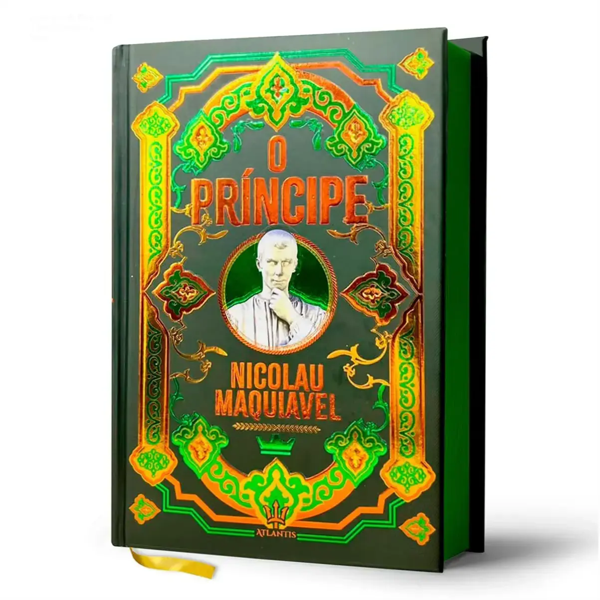 Capa dura de O Príncipe de Nicolau Maquiavel da Coleção Clássicos de Ouro.