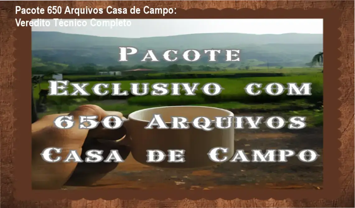 Interface do Pacote Exclusivo com 650 Arquivos Casa de Campo com plantas DWG e PDF
