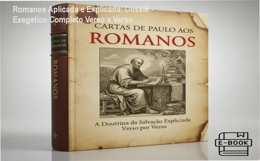 Capa do e-book Romanos Aplicada e Explicada Verso a Verso da Bíblia Academy mostrando título e autor