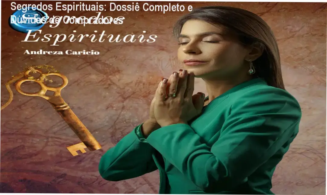 Capa do curso Segredos Espirituais exibindo módulos de 21 dias, meditações guiadas e materiais complementares em PDF