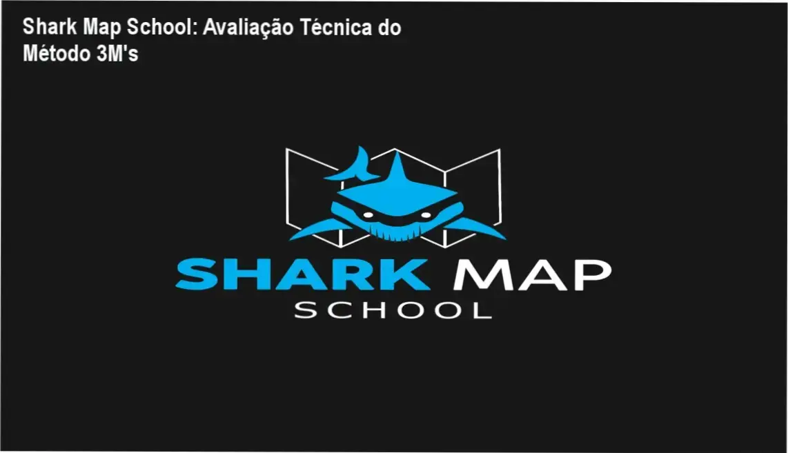 Interface do curso Shark Map School exibindo módulos do Método 3M's para leitura institucional