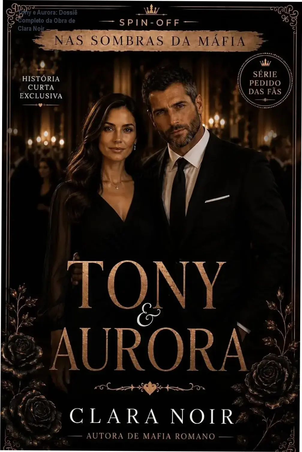 Capa do eBook Tony e Aurora de Clara Noir, spin-off da série Máfia Romano