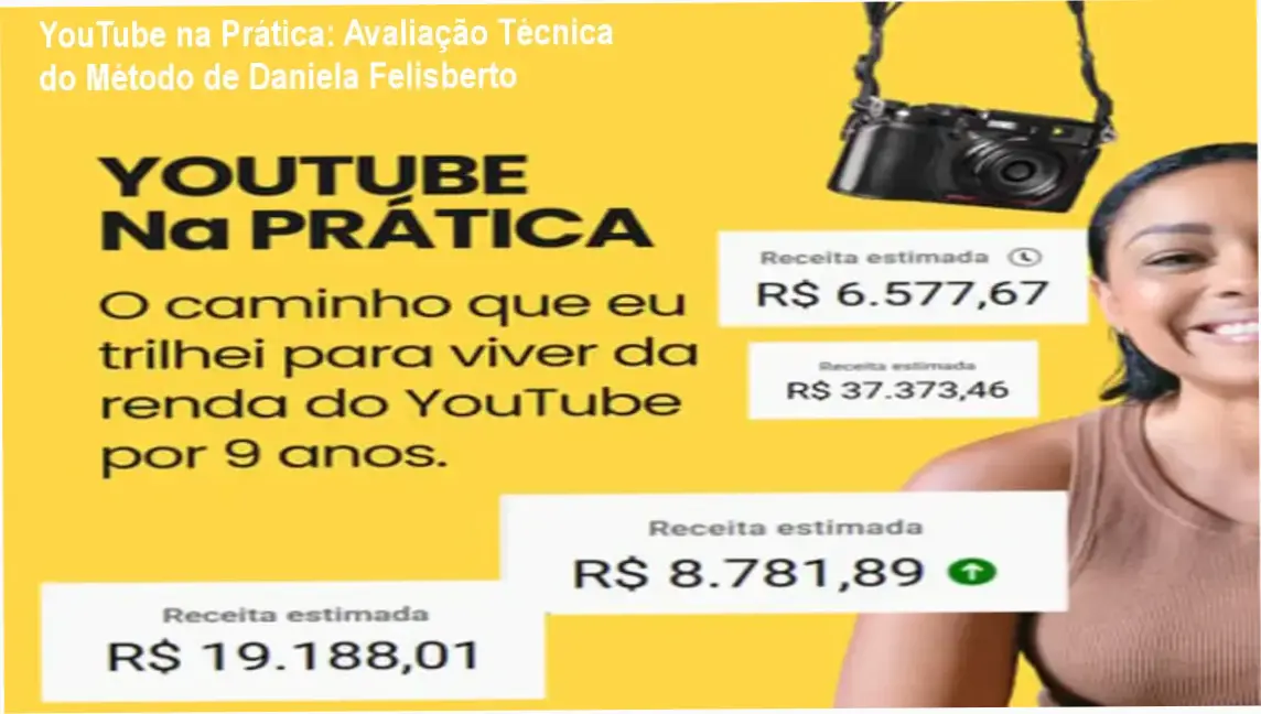 Daniela Felisberto apresentando módulos do curso YouTube na Prática sobre crescimento orgânico