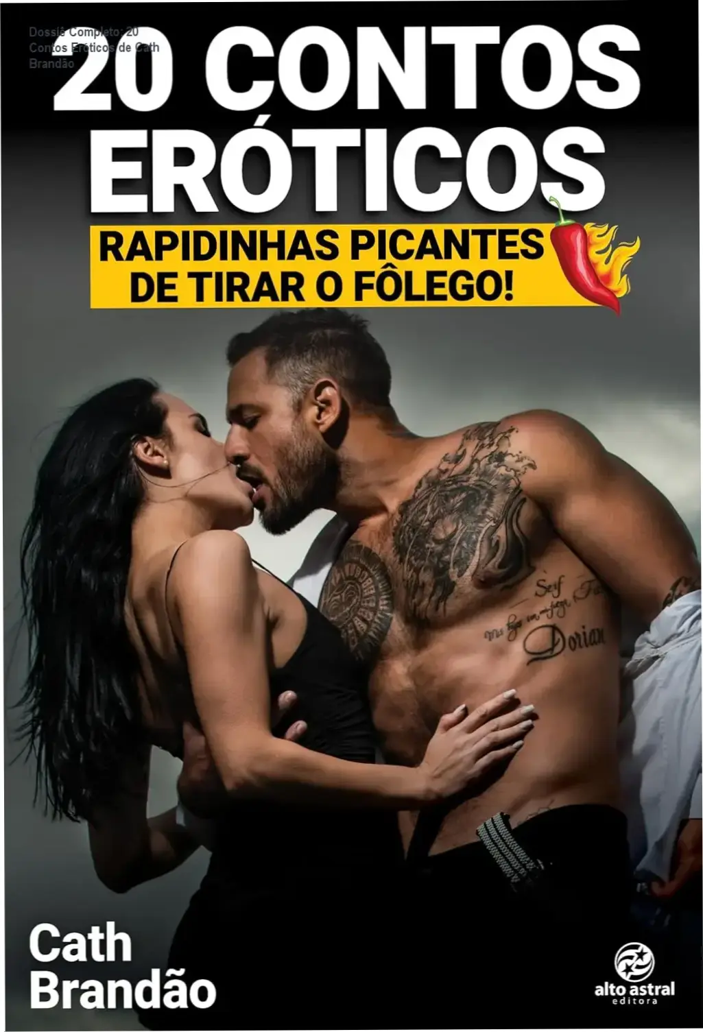 Capa do livro 20 Contos Eróticos de Cath Brandão exibida em dispositivo digital