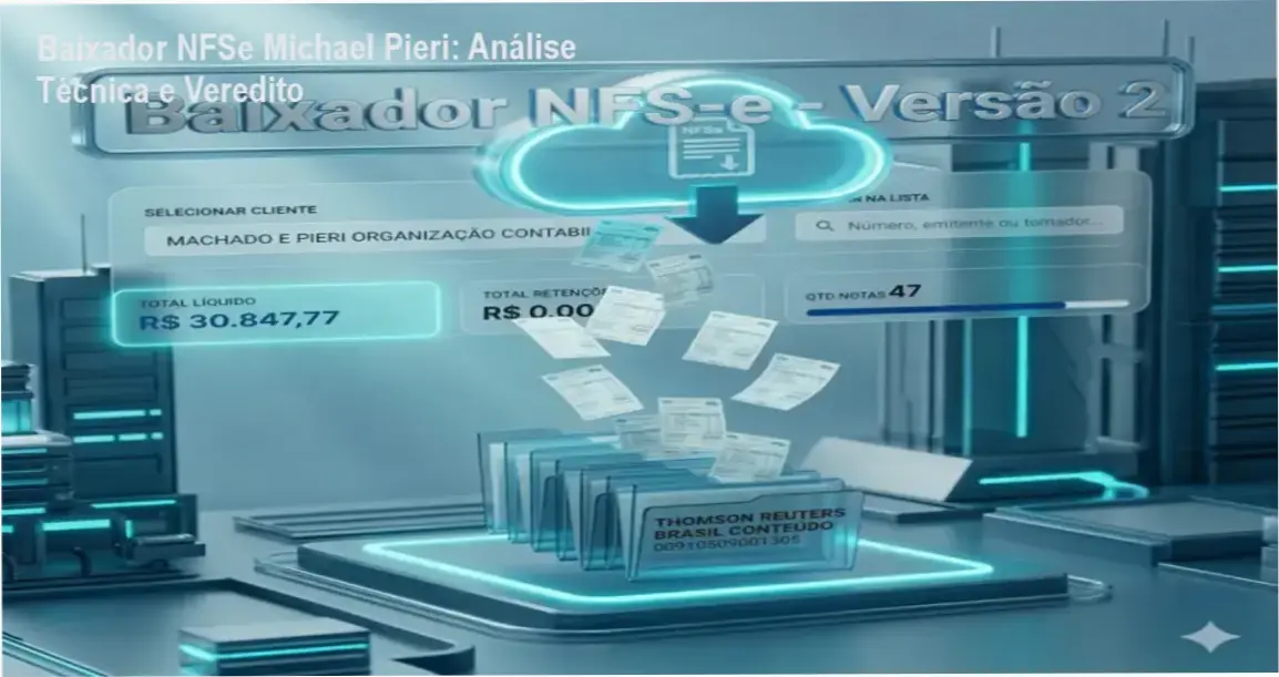 baixador nfse michael pieri automacao fiscal Baixador NFSe Michael Pieri: Análise Técnica e Veredito Interface do software Baixador NFSe Michael Pieri automatizando a extração de notas fiscais
