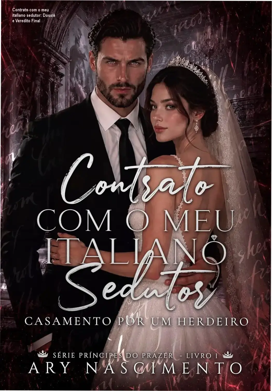 Capa do livro Contrato com o meu italiano sedutor evidenciando romance CEO e tensão