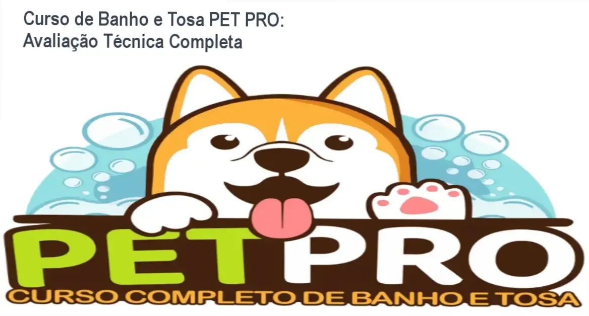 Estudante aplicando técnicas de banho e tosa profissional do curso PET PRO