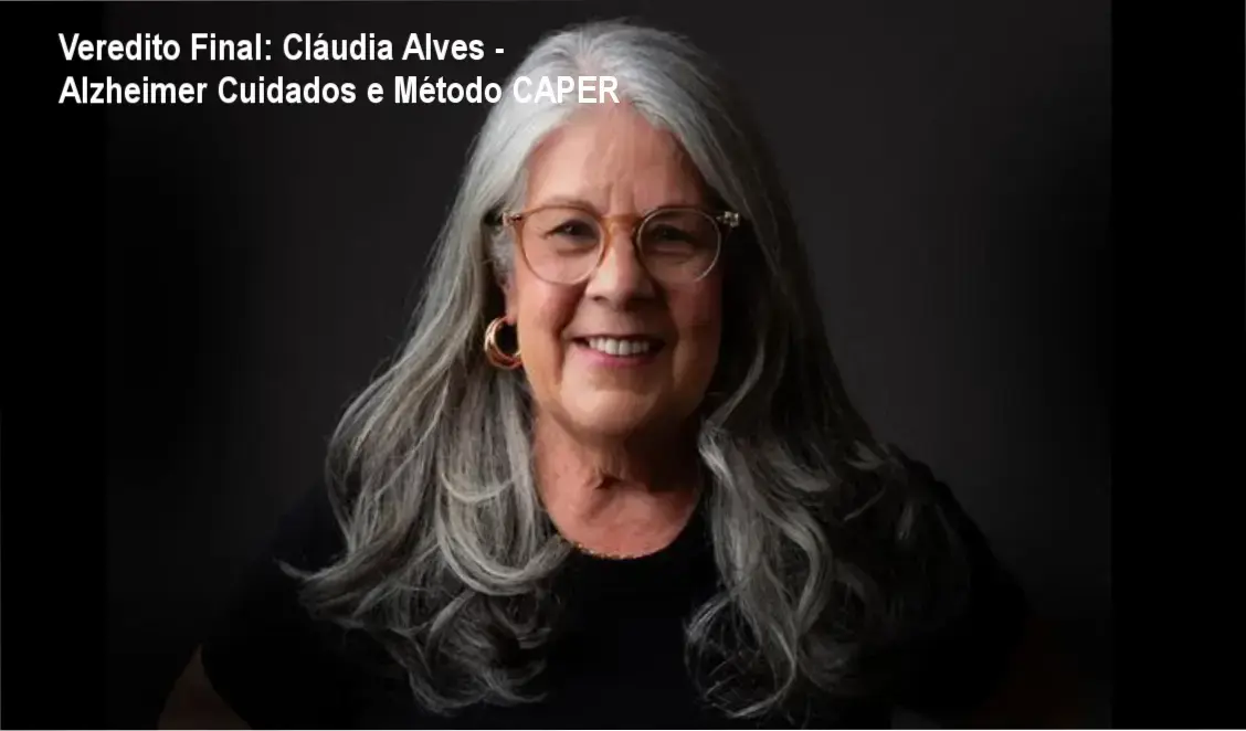 Especialista Cláudia Alves apresentando o Método CAPER para cuidados de pacientes com Alzheimer