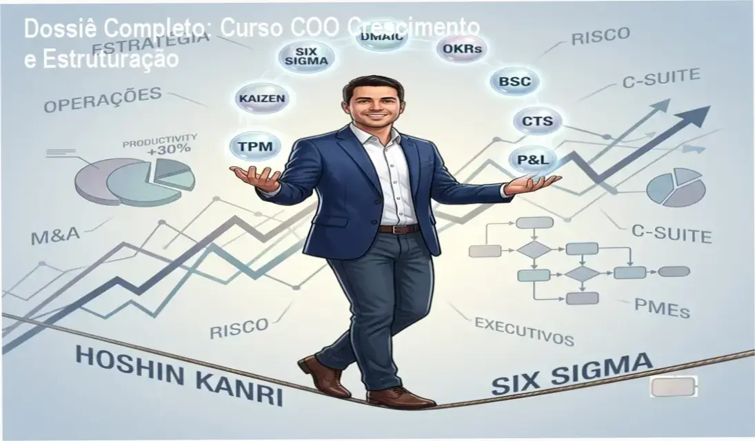 curso coo crescimento estruturacao empresarial Dossiê Completo: Curso COO Crescimento e Estruturação Infográfico demonstrando a metodologia de estruturação empresarial do curso COO de Christian Ferreira