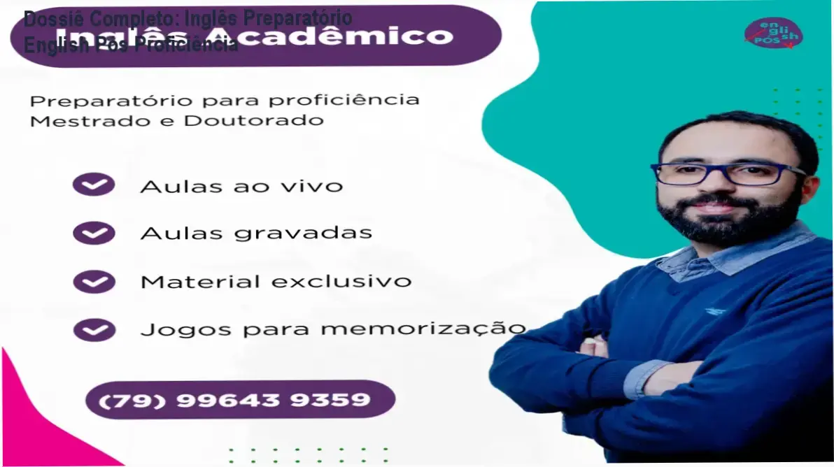 Material de estudo do Inglês Preparatório para Proficiência de Mestrado e Doutorado