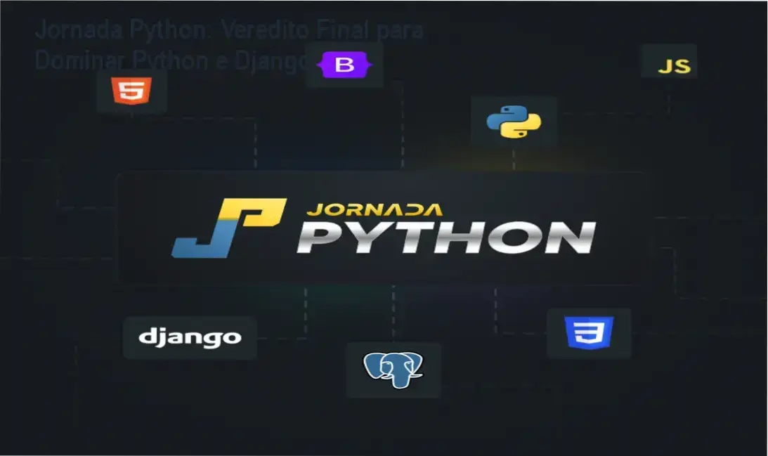 Interface do curso Jornada Python com trilha de aprendizado de Python e Django