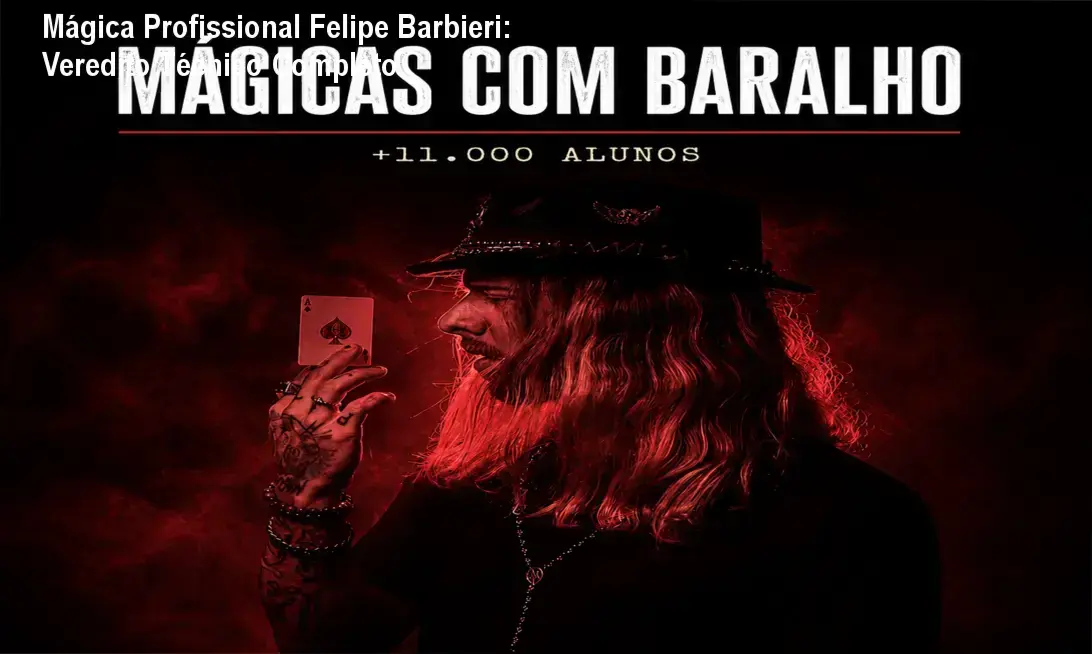 curso magica profissional felipe barbieri cartomagia Mágica Profissional Felipe Barbieri: Veredito Técnico Completo Felipe Barbieri demonstrando técnicas de cartomagia e ilusionismo profissional com baralho