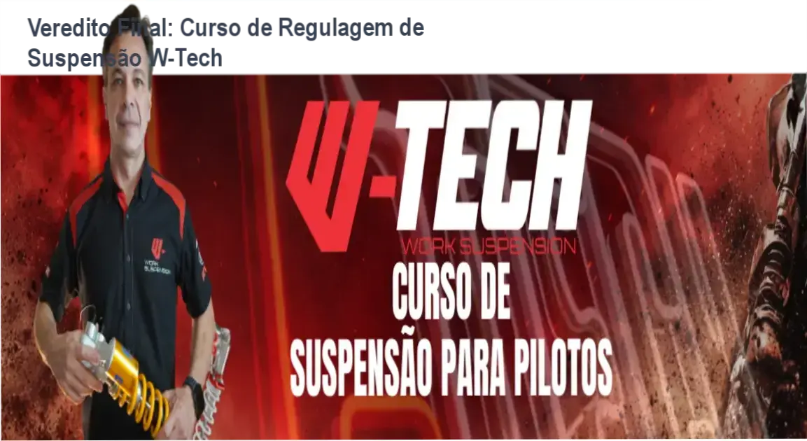 Especialista realizando ajuste técnico de suspensão em moto Off-Road seguindo o método W-Tech