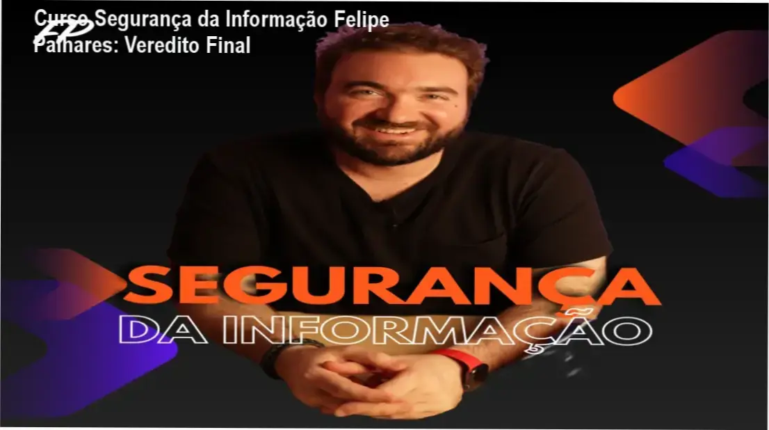 Interface do Curso de Segurança da Informação de Felipe Palhares focado em LGPD