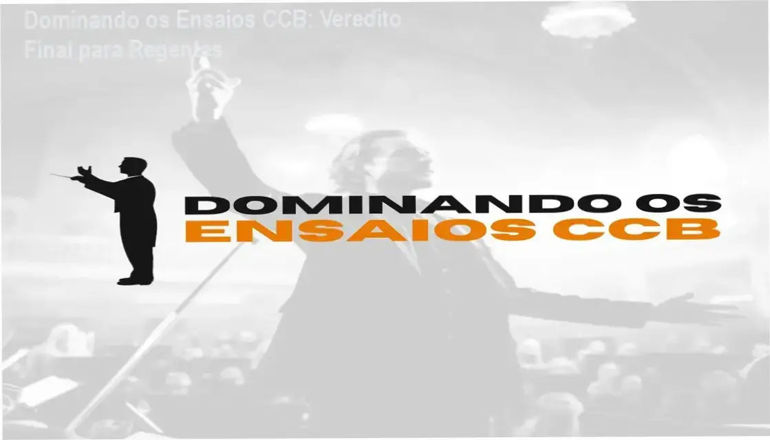 Regente conduzindo ensaio de orquestra da CCB utilizando o método Dominando os Ensaios CCB