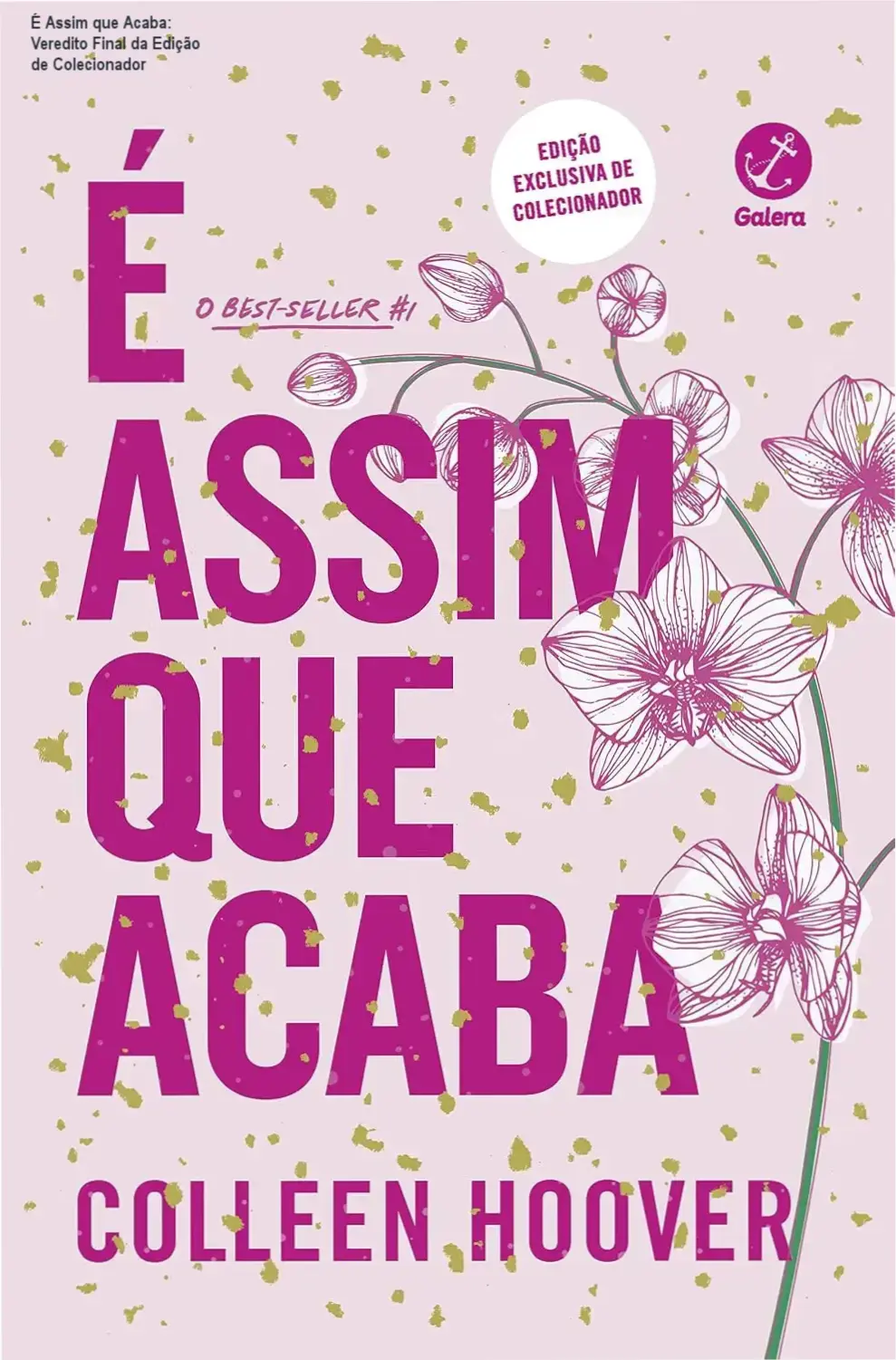 Capa do eBook É Assim que Acaba de Colleen Hoover em um dispositivo Kindle