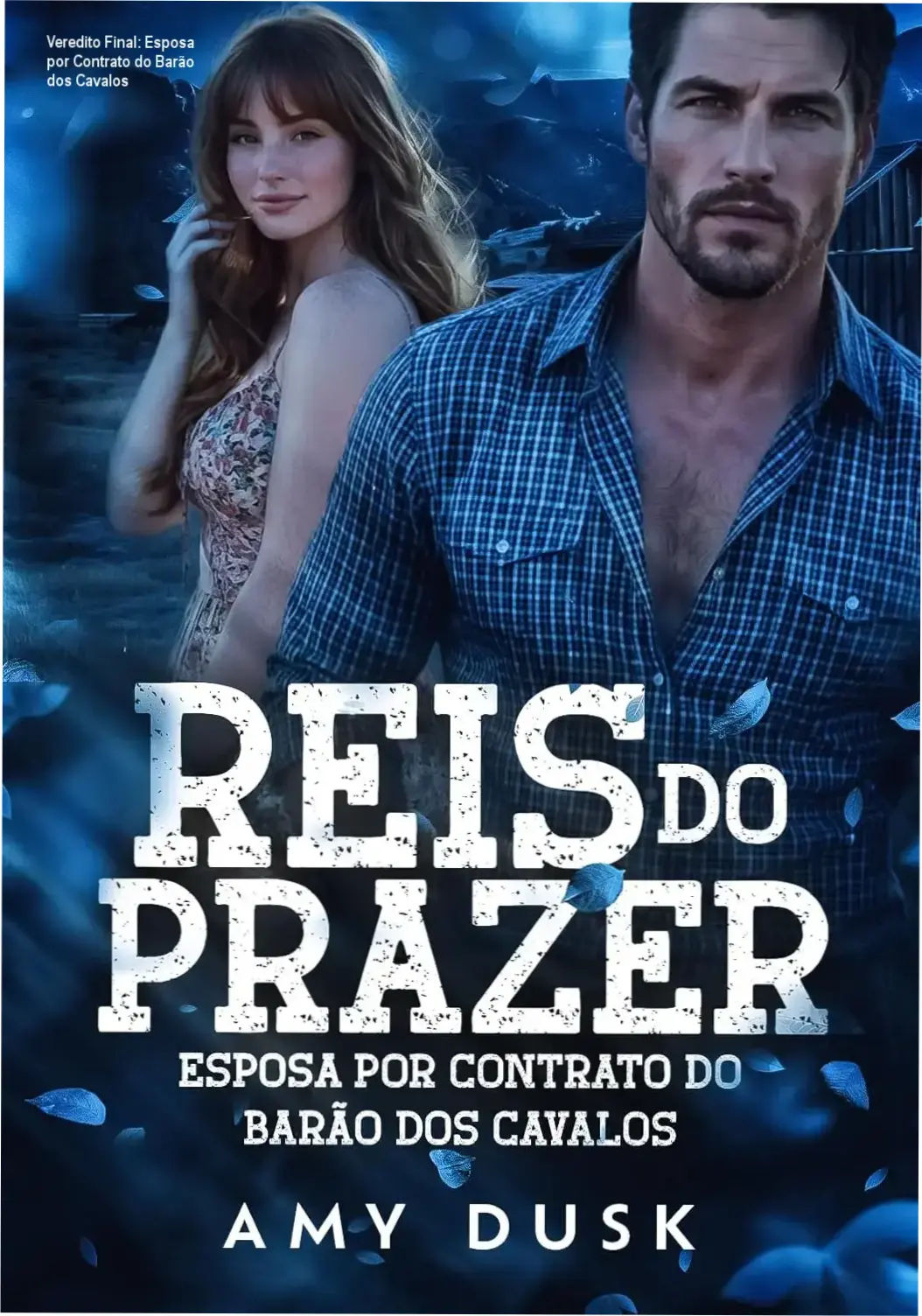 Capa do livro Esposa por Contrato do Barão dos Cavalos, romance cowboy intenso de Amy Dusk
