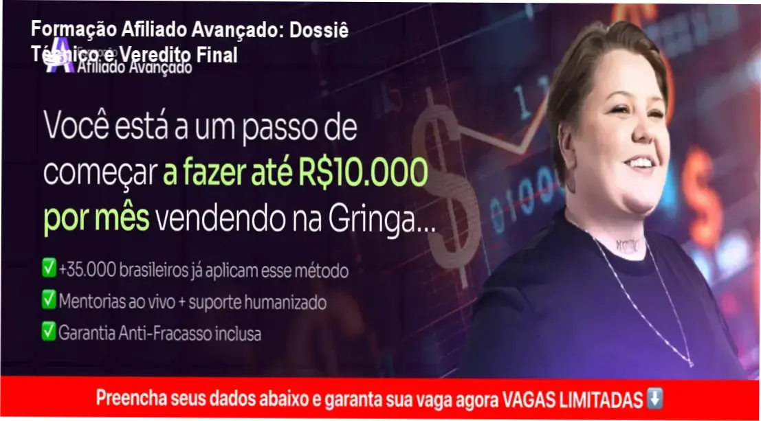 formacao afiliado avancado estrategia vendas dolar Formação Afiliado Avançado: Dossiê Técnico e Veredito Final Infográfico técnico detalhando a metodologia de vendas da Formação Afiliado Avançado para comissões em dólar