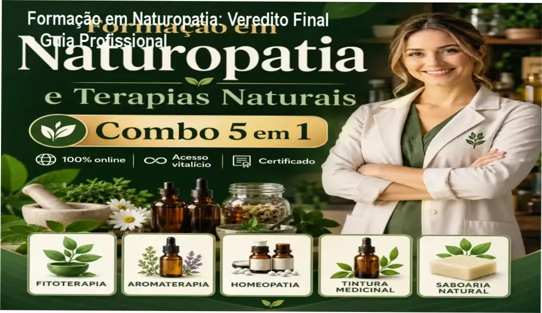 Material de estudo da Formação em Naturopatia e Terapias Naturais com certificação profissional