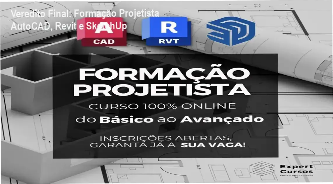 Interface dos softwares AutoCAD, Revit e SketchUp na Formação Projetista