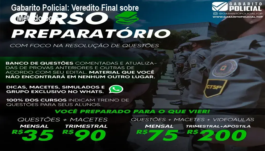 Gabarito Policial de Paulo Ricardo: visão interna do sistema de questões e simulados