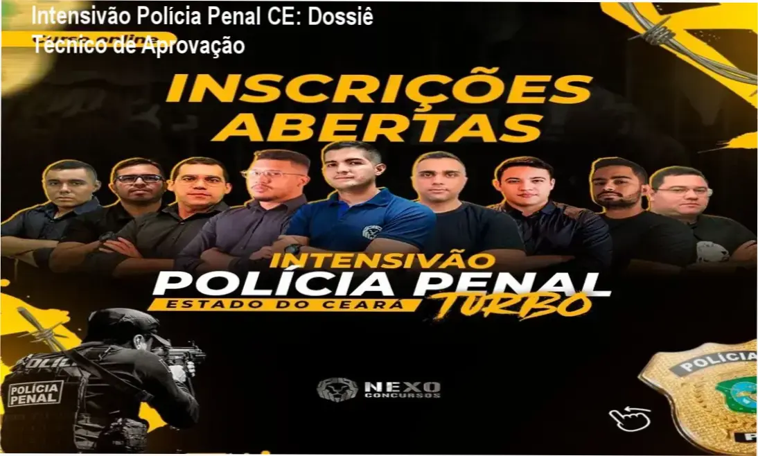 Cronograma de metas diárias do curso Intensivão Turbo Polícia Penal do Ceará da Nexo Concursos