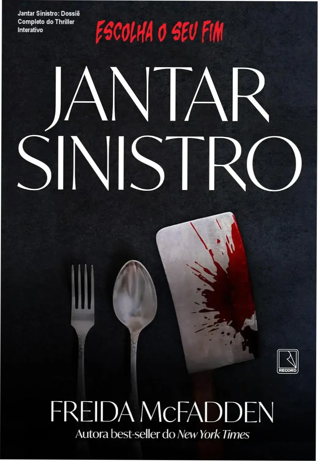Capa do livro Jantar Sinistro de Freida McFadden evidenciando a atmosfera de suspense psicológico