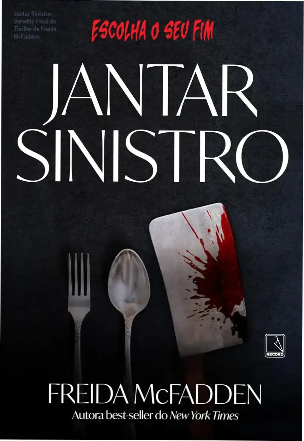 Capa do livro Jantar Sinistro de Freida McFadden com elementos de suspense