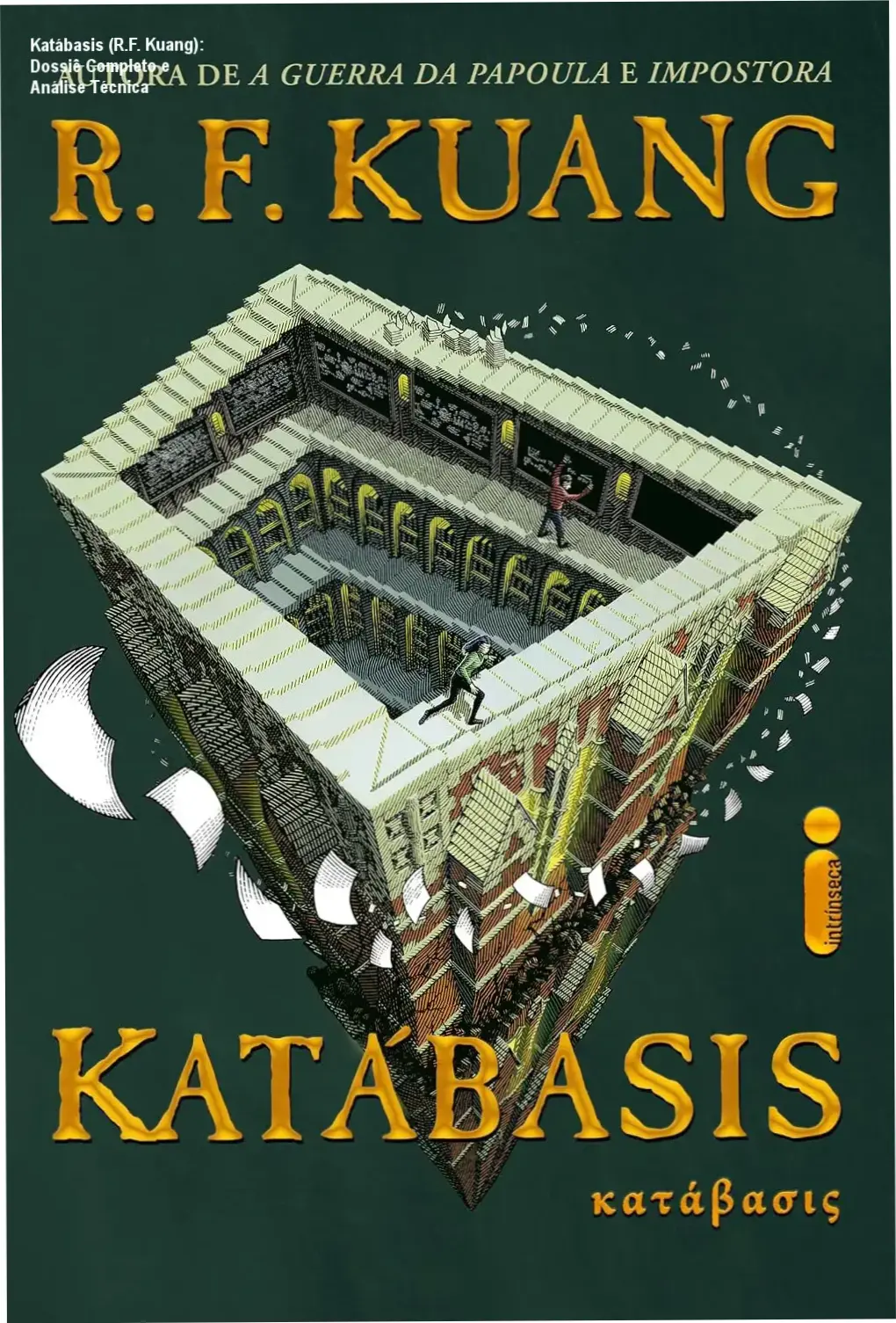 katabasis rf kuang dark academia livro Katábasis (R.F. Kuang): Dossiê Completo e Análise Técnica Capa do livro Katábasis de R.F. Kuang com elementos de magia analítica e estética dark academia