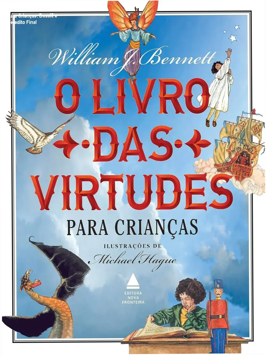Capa do livro O Livro das Virtudes para Crianças de William J. Bennett focado em ética infantil