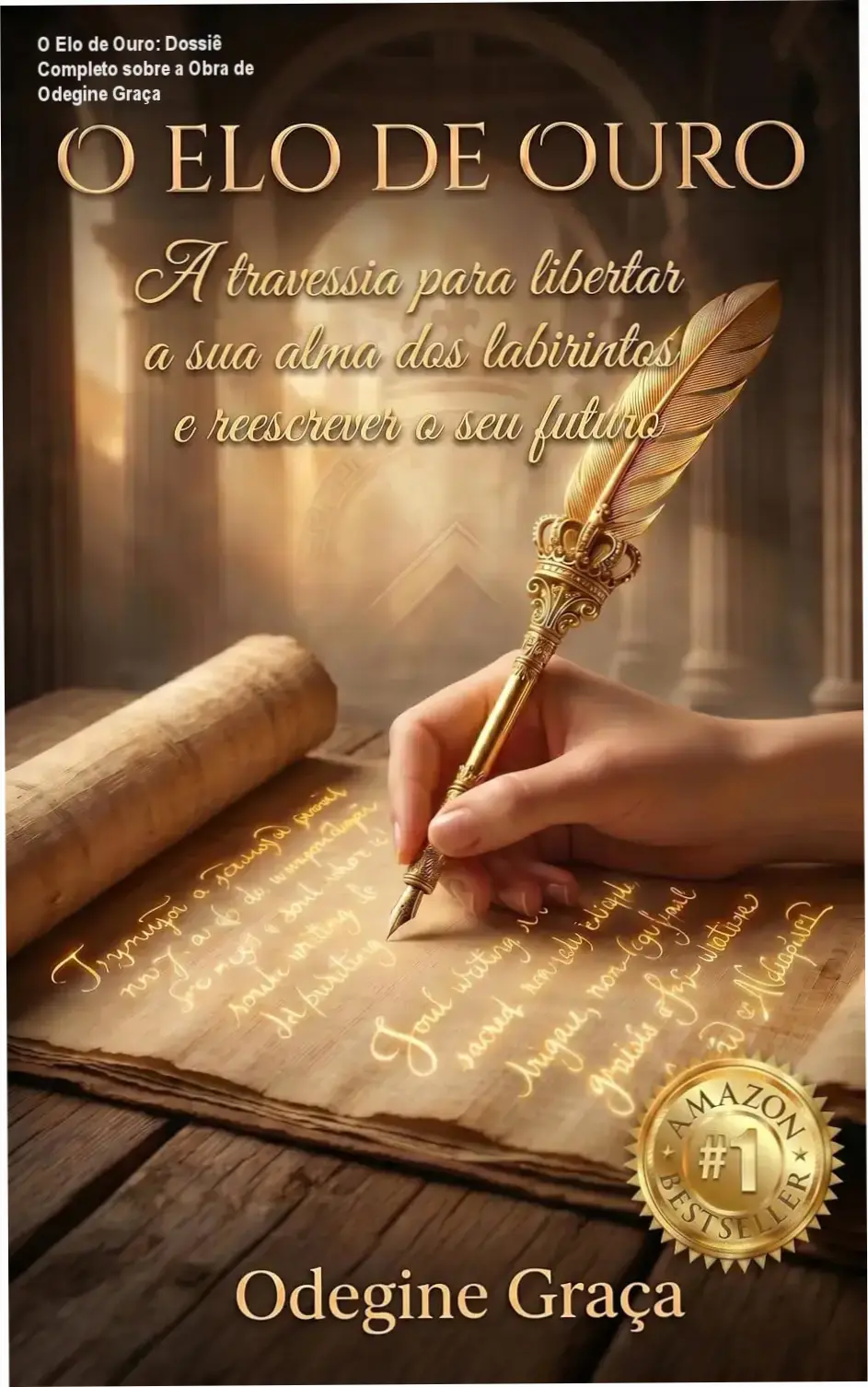 Capa do livro O Elo de Ouro de Odegine Graça focada em transformação psíquica e cura