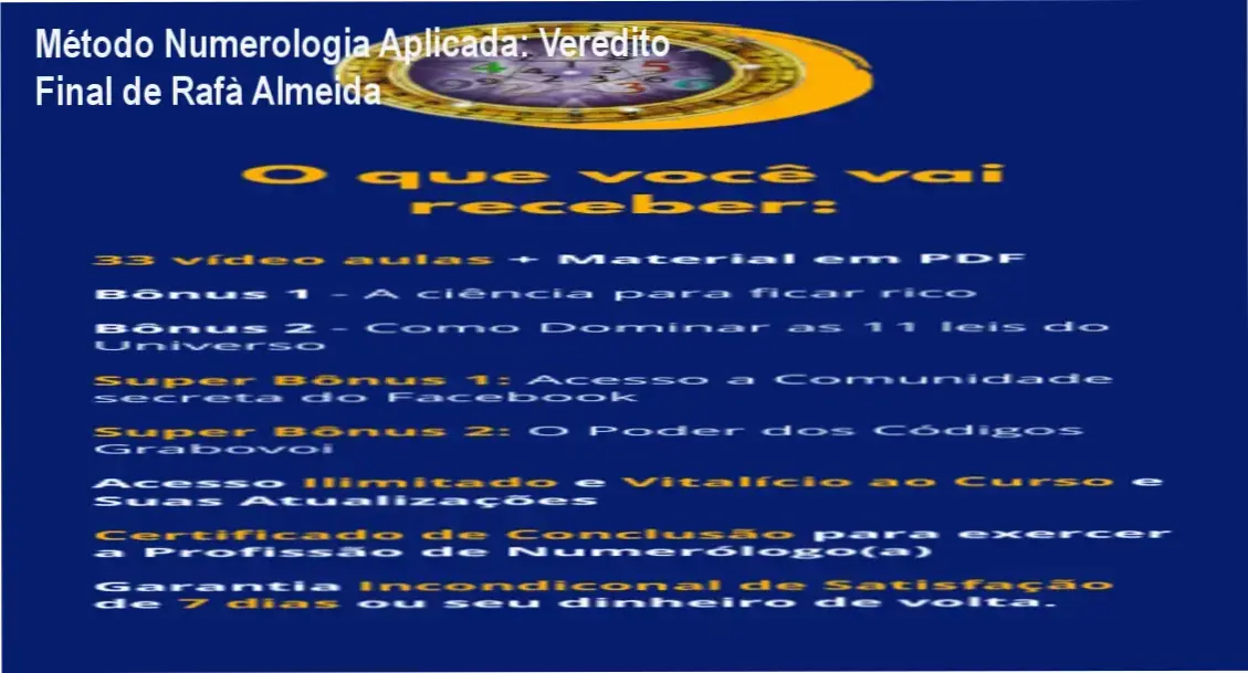 metodo numerologia aplicada rafa almeida certificado Método Numerologia Aplicada: Veredito Final de Rafà Almeida Certificado e material didático do curso Método Numerologia Aplicada de Rafà Almeida