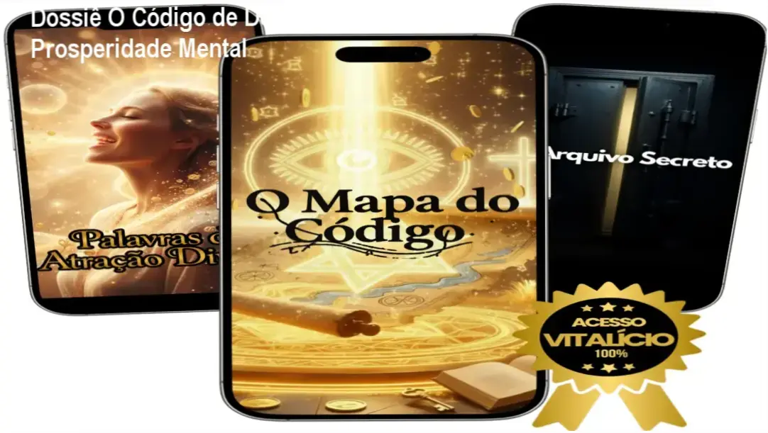 Representação visual de reprogramação mental e expansão da consciência baseada no método O Código de Deus