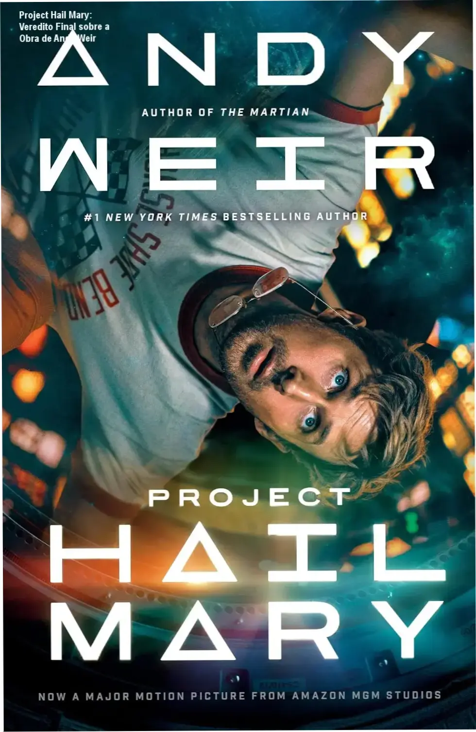 Capa do livro Project Hail Mary de Andy Weir exibida em dispositivo Kindle