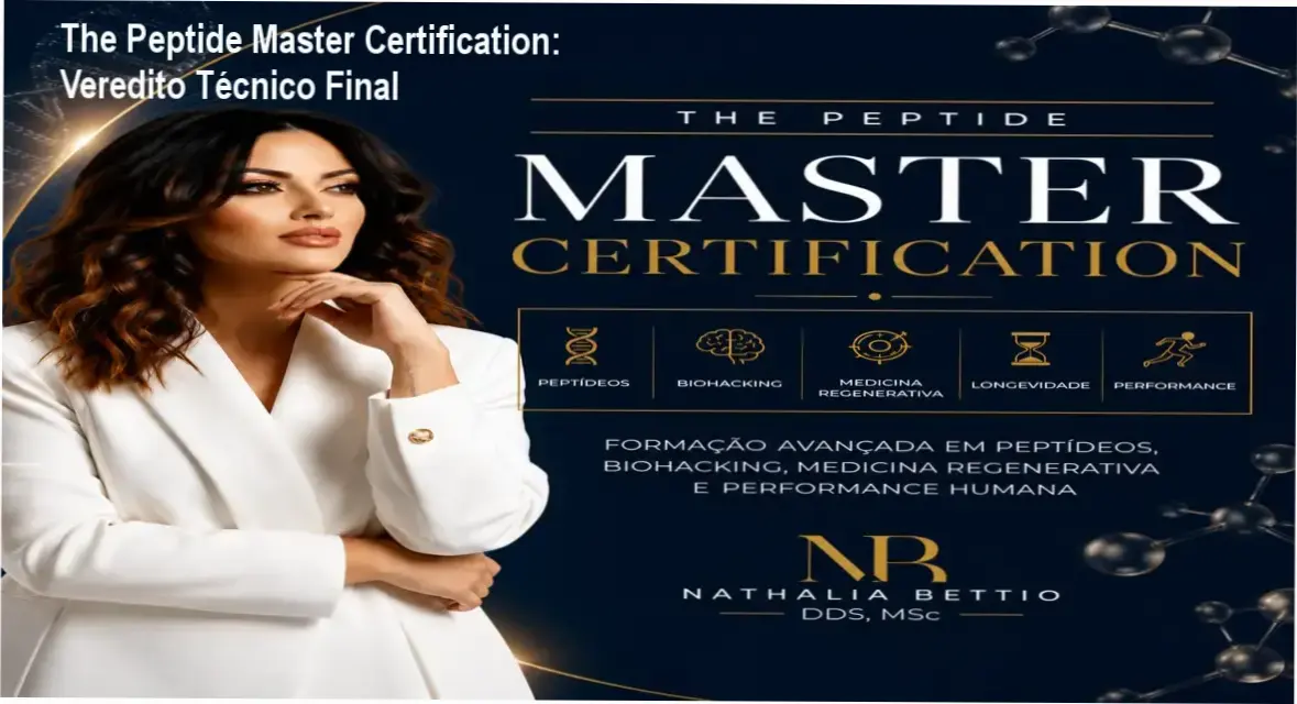 Certificação Internacional em Peptídeos da Dra Nathalia Bettio para profissionais da saúde