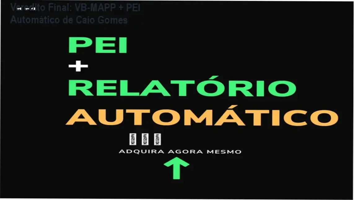 Interface da ferramenta de automação de relatórios VB-MAPP e PEI para psicólogos ABA