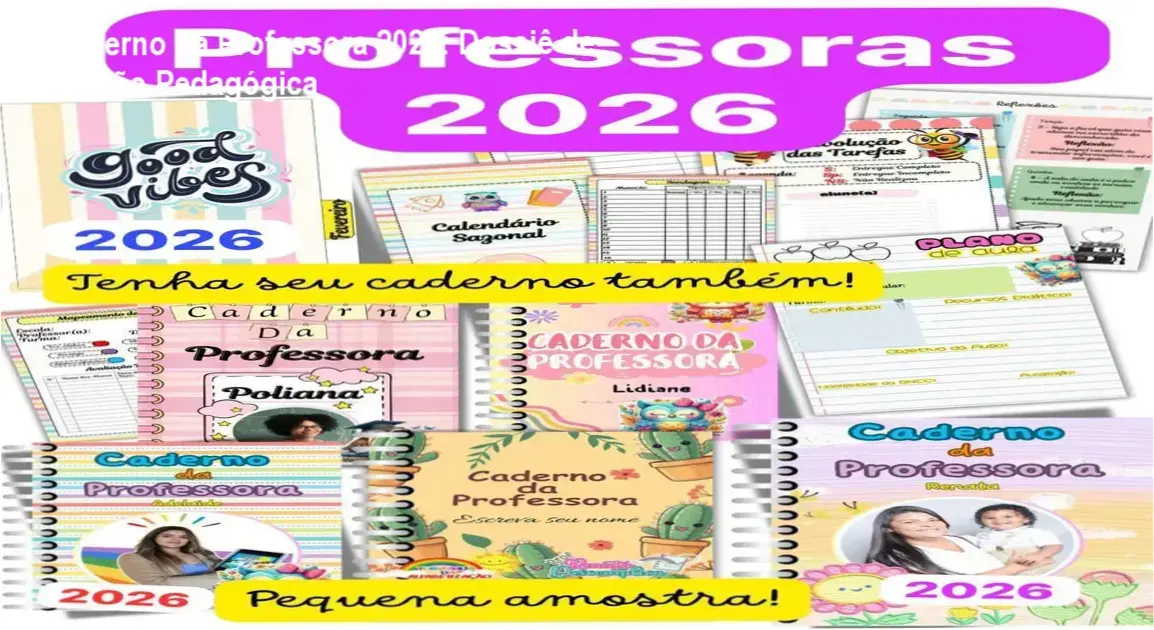 caderno professora 2026 sondagem diagnostica canva Caderno da Professora 2026: Dossiê de Gestão Pedagógica Visão detalhada do Caderno da Professora 2026 com ferramentas de sondagem diagnóstica e planejamento pedagógico