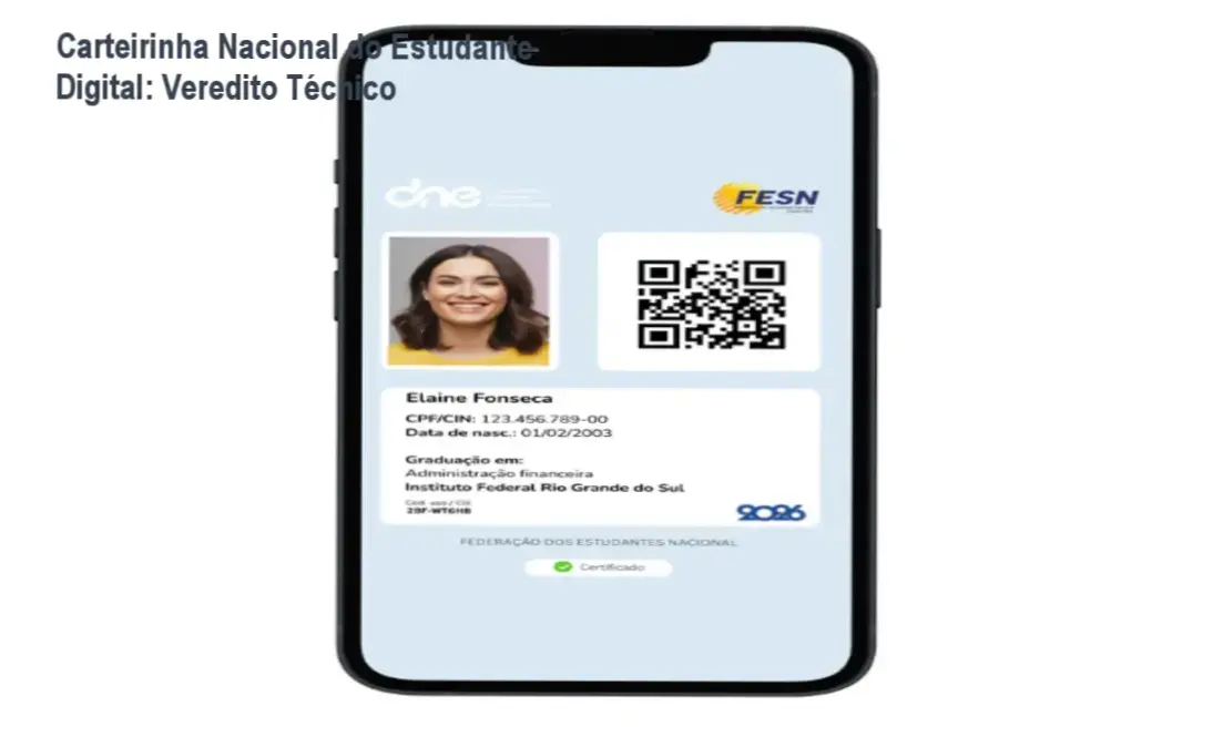 Estudante utilizando a Carteirinha Nacional do Estudante Digital para garantir meia-entrada em evento cultural