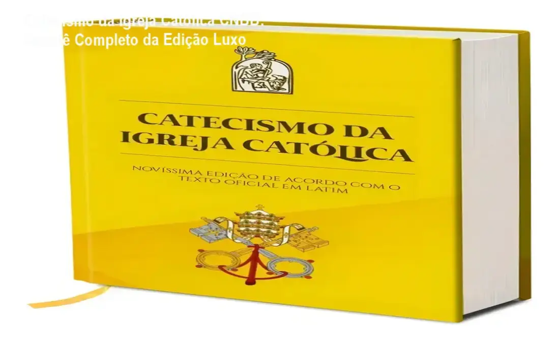 Livro Catecismo da Igreja Católica CNBB capa dura luxo com marcador de página