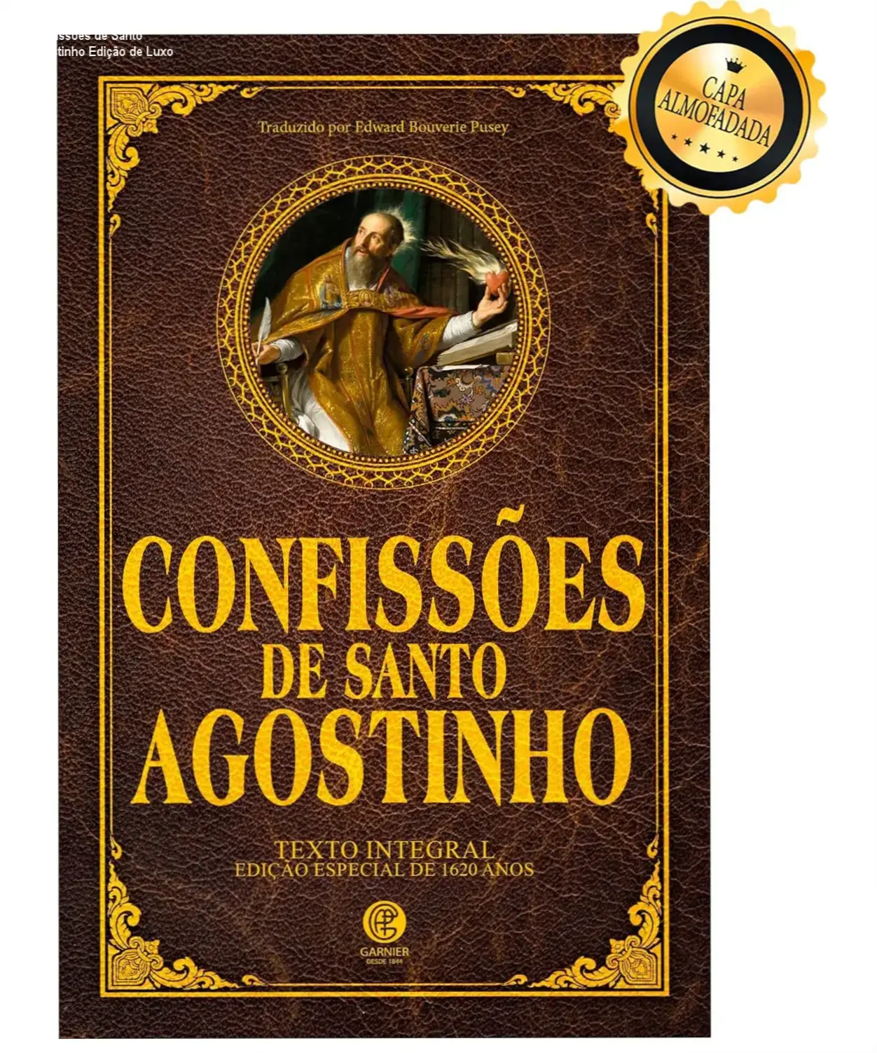 Confissões de Santo Agostinho - visão interna da Edição de Luxo Almofadada