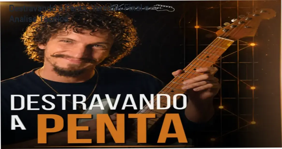 Guitarrista aplicando a metodologia Destravando a Penta de Luiz Arruda no braço da guitarra