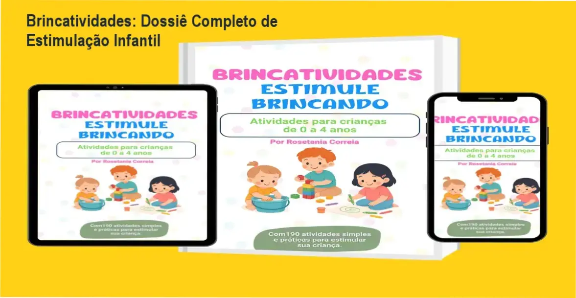Criança realizando atividades sensoriais do guia Brincatividades de Rosetania Correia