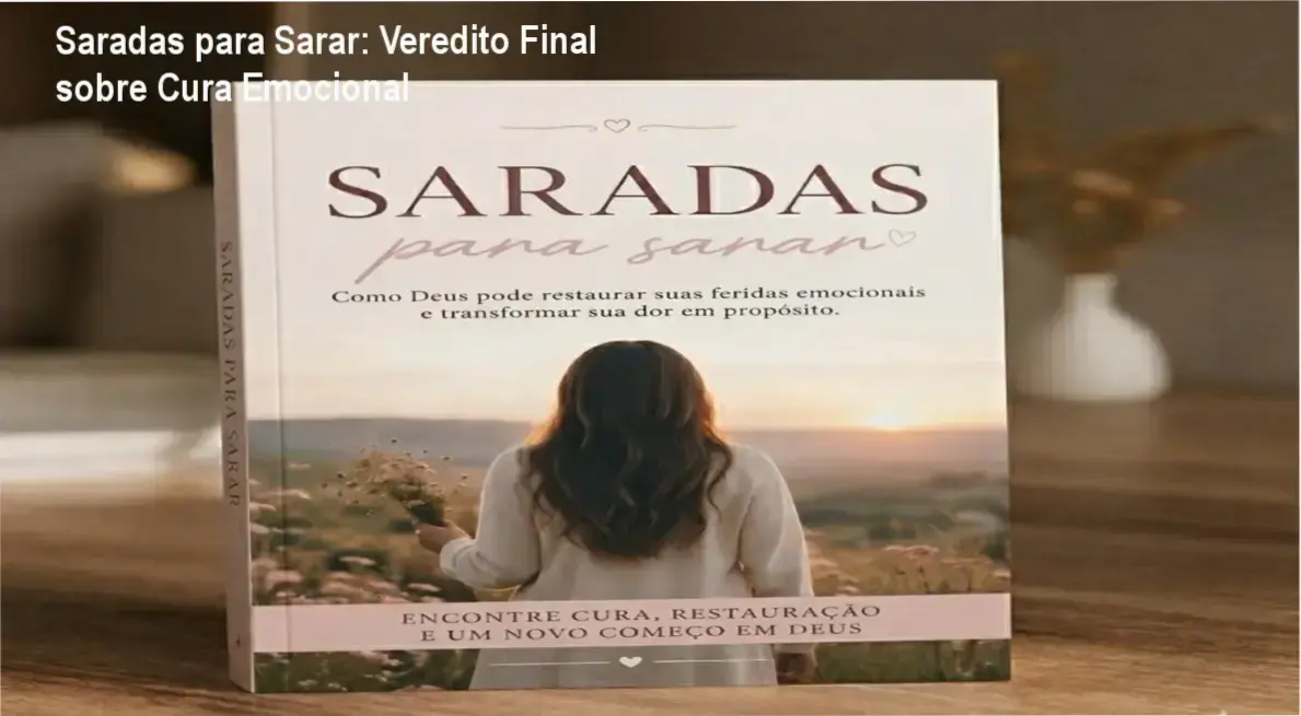 ebook saradas para sarar cura emocional crista Saradas para Sarar: Veredito Final sobre Cura Emocional Capa do eBook Saradas para Sarar com foco em cura emocional e restauração bíblica para mulheres