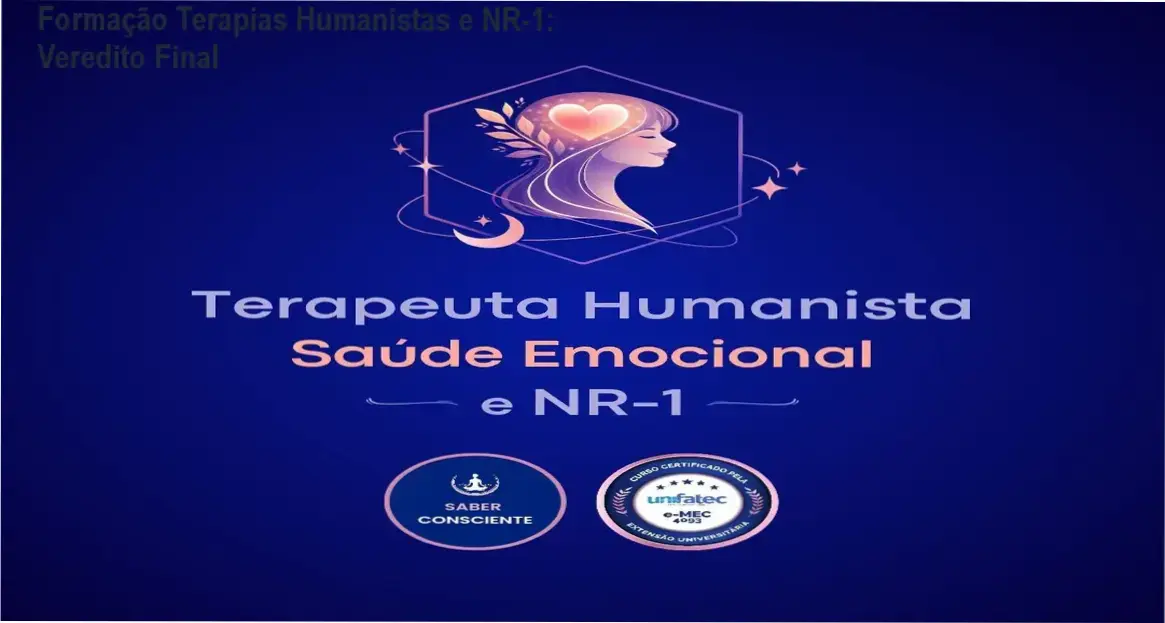 Material didático e certificação da Formação em Terapias Humanistas e NR-1