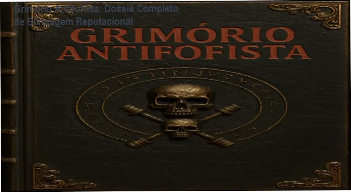Representação visual do Grimório Antifofista focado em blindagem reputacional e etiqueta
