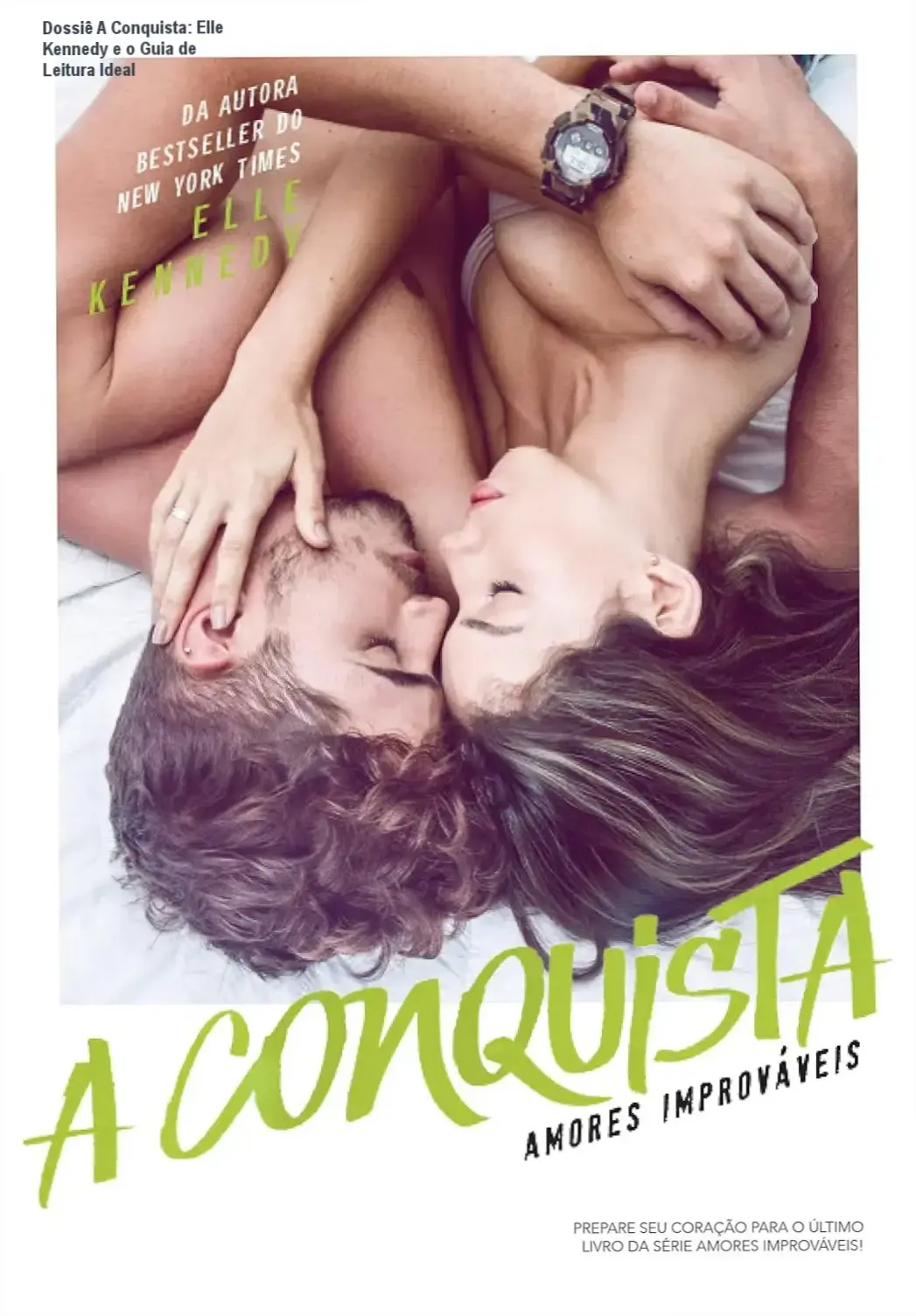 Capa do livro A Conquista de Elle Kennedy, série Amores Improváveis