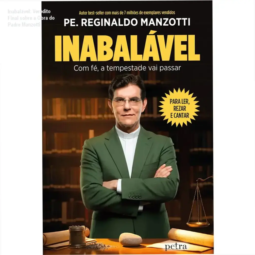 Capa do livro Inabalável do Padre Reginaldo Manzotti sobre superação e fé