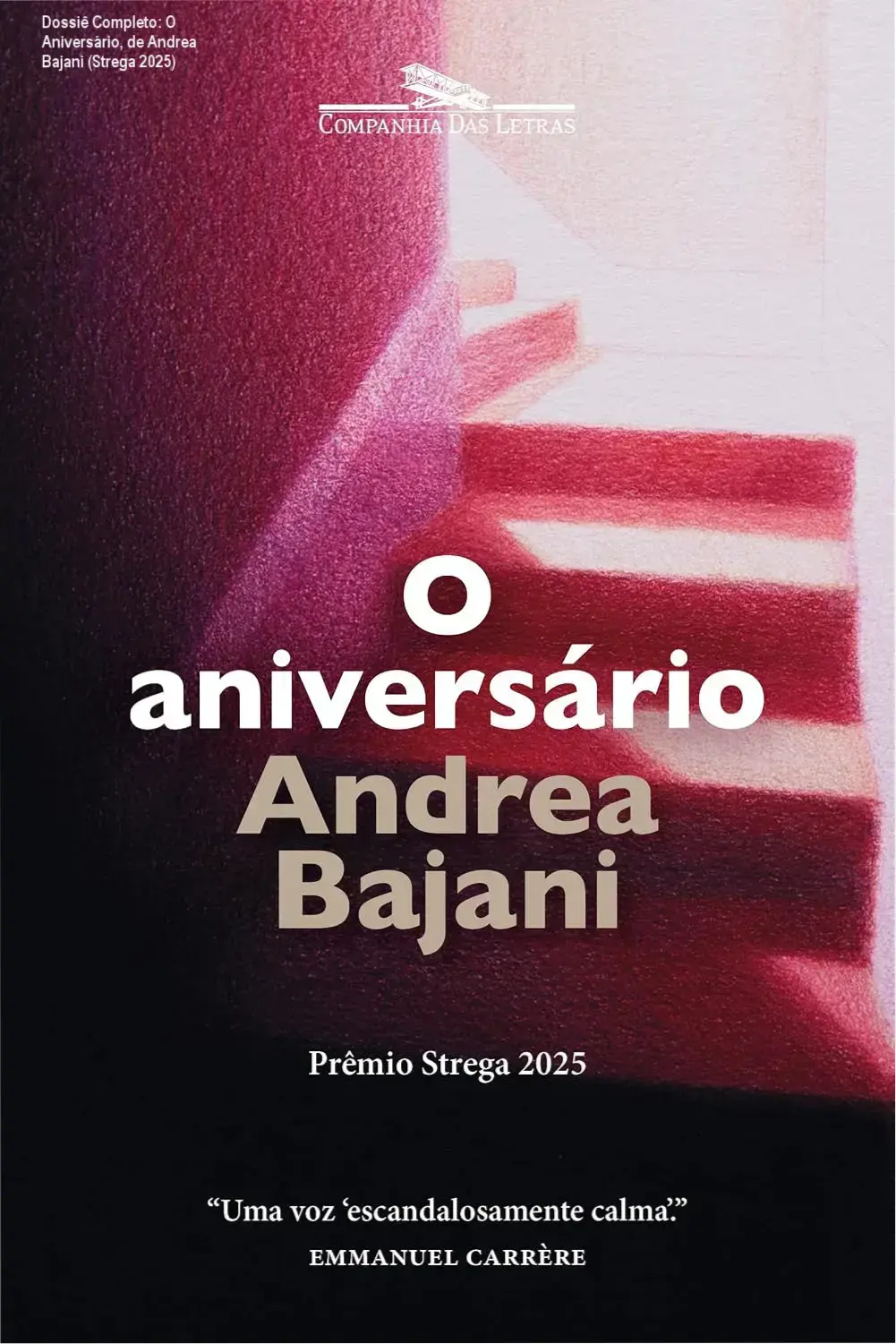 Capa do livro O Aniversário de Andrea Bajani, vencedor do Prêmio Strega 2025